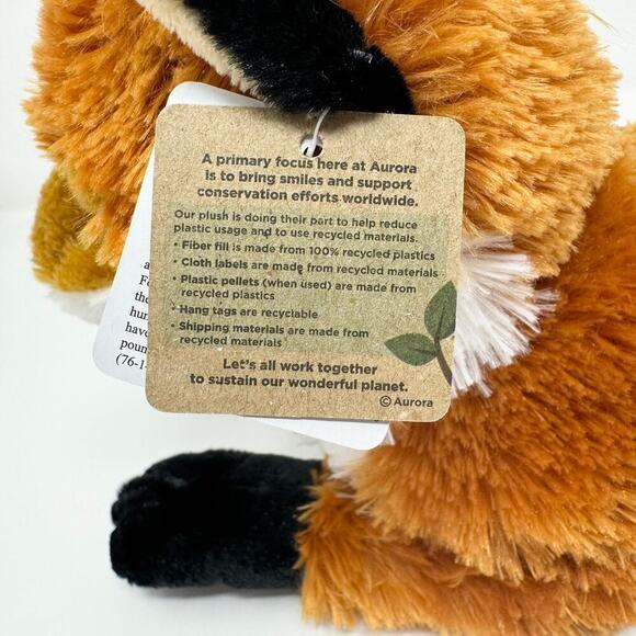 Aurora Flopsie Fiona Red Fox 12" Plush Realistic Eco Friendly Stuffed Animal Toy - Picture 10 of 16